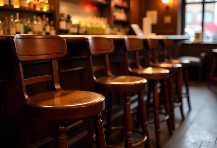 Antique Aesthetics Bar Stools in a Cozy London Pub